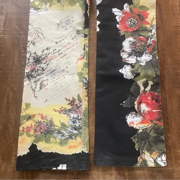 Vintage Roberto Cavalli Love Letter Jeans Print Pants Graphic Note XS - Picture 3 of 14